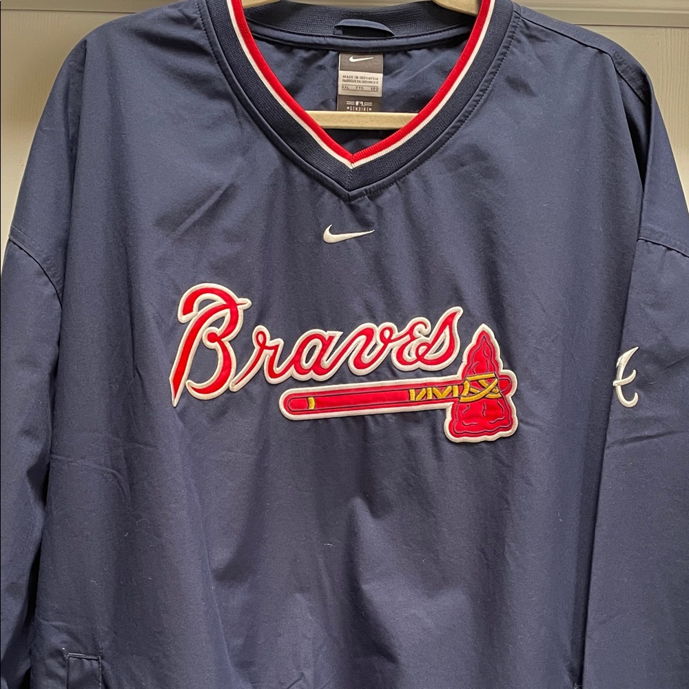 Nike MLB Navy Blue Braves Jersey Size XXL